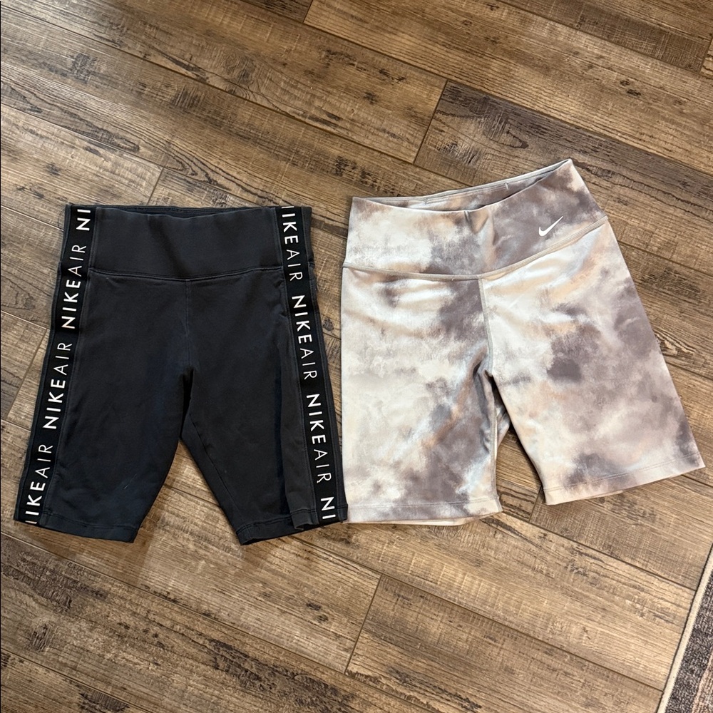 Nike Biker Shorts Bundle, Nike Air Acid Wash Black and Nike Pro Dry Tie-Dye